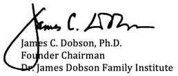 Dr Dobson non president signature