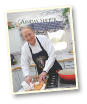 Image of Dr. James Dobson cooking in the kitchen.